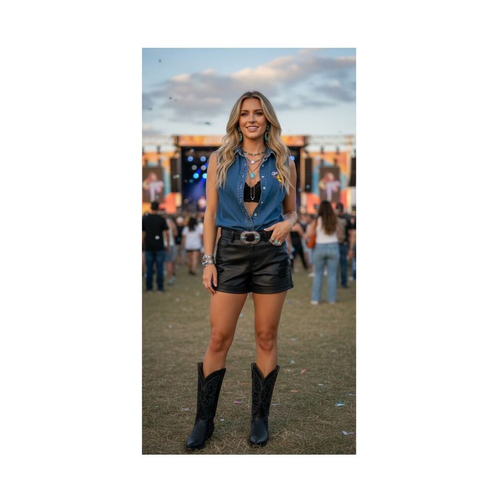 Chicks's Albuquerque New Mexico Denim Shirt XL Vintage Harley Davidson Biker